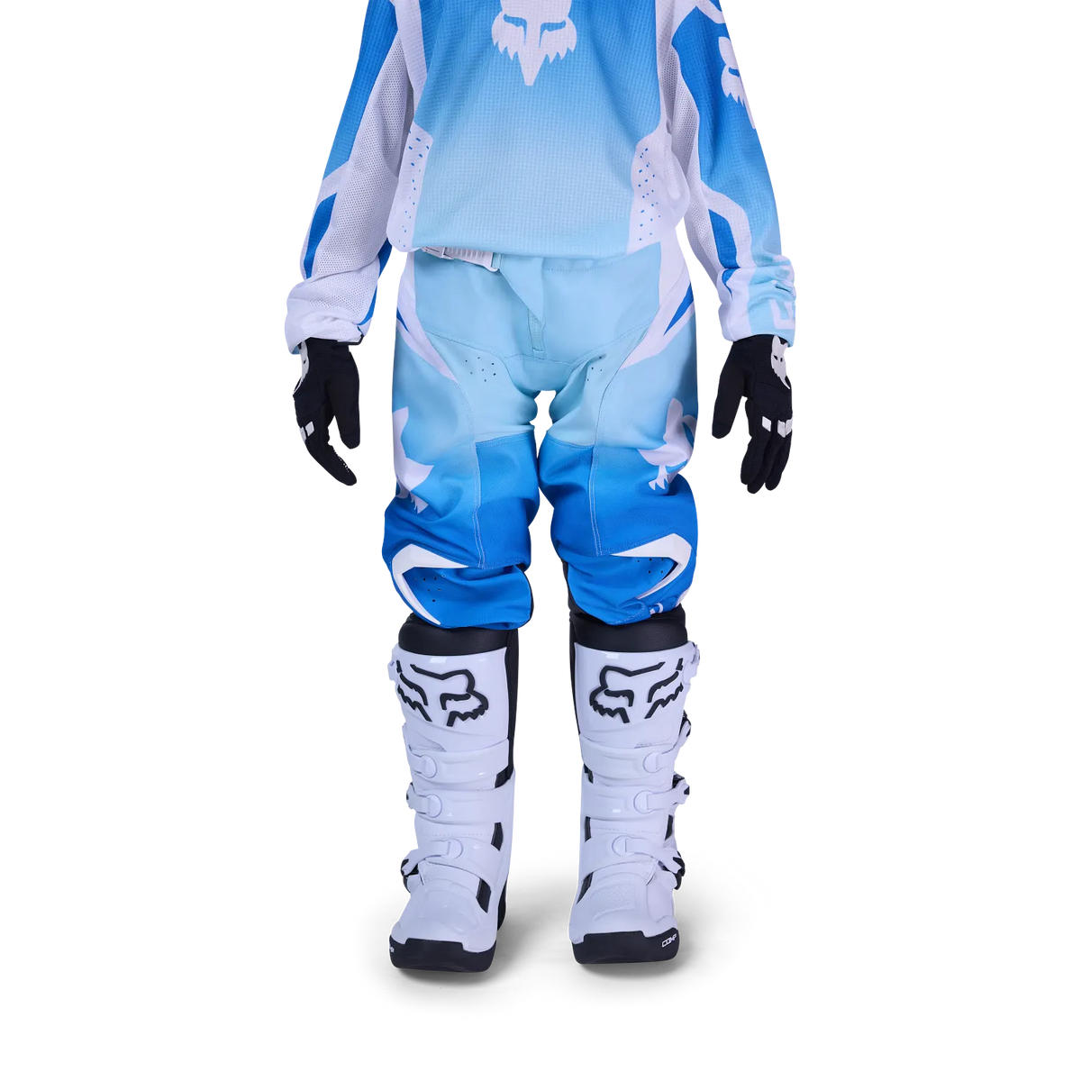 Pantalon Moto Niño 180 Shield Azul/Blanco Fox