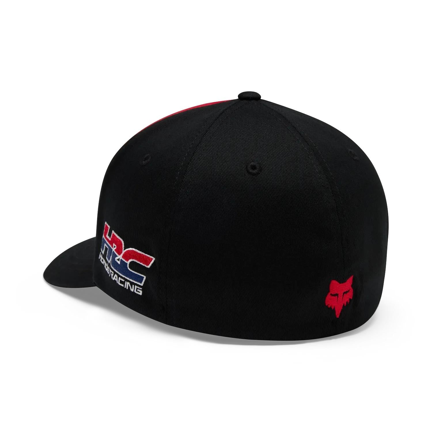 Gorro Jockey Lifestyle Honda Flexfit Negro/Rojo Fox