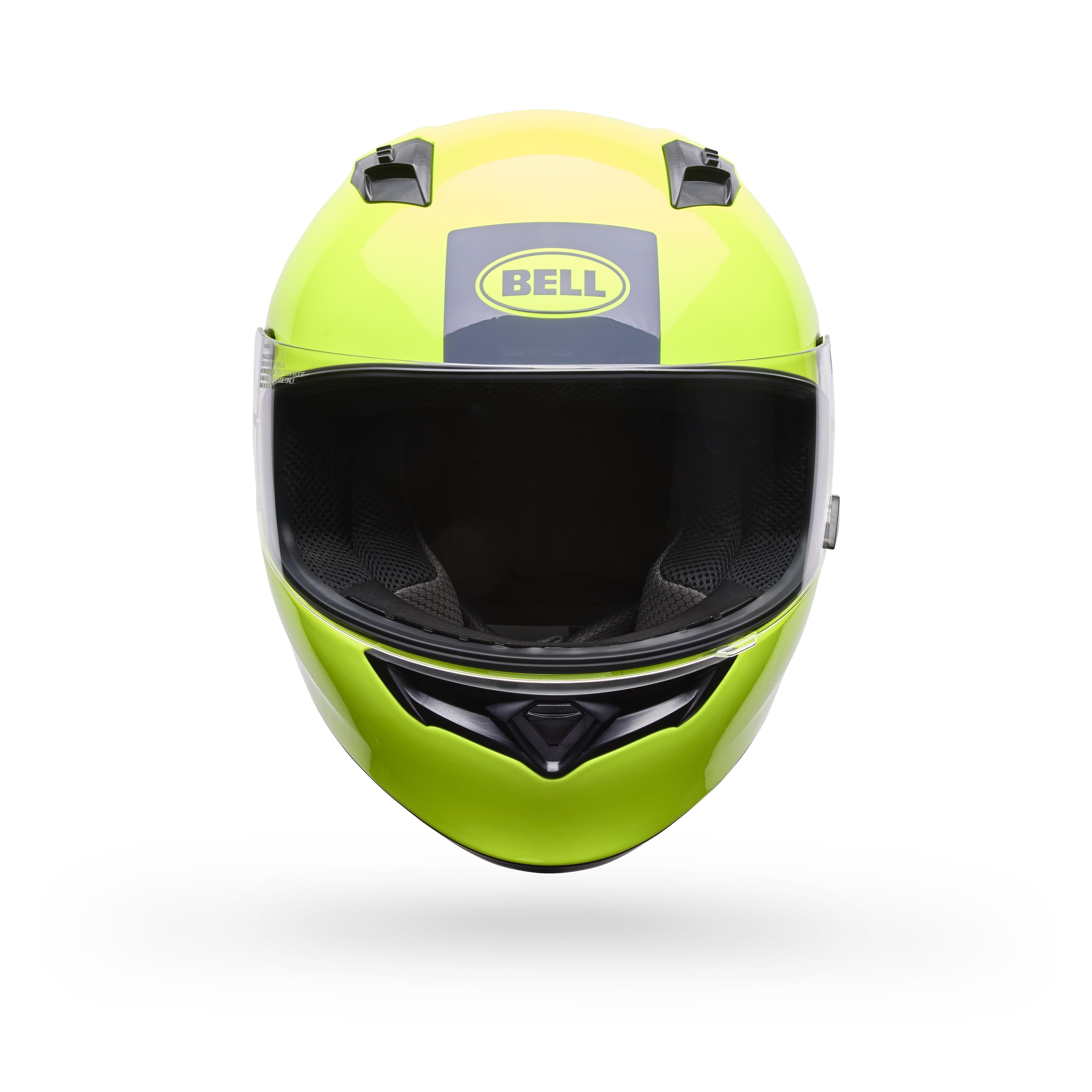 Casco Moto Calle Qualifier Clip Certificado QR Amarillo Bell