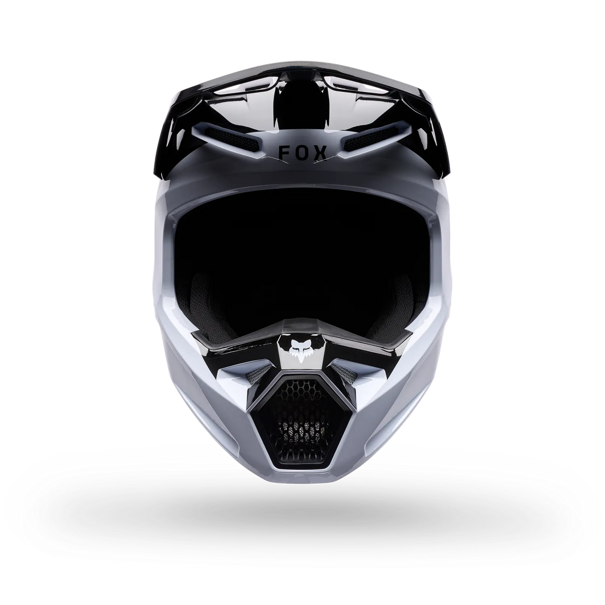 Casco Moto V1 Noble Negro/Blanco Fox