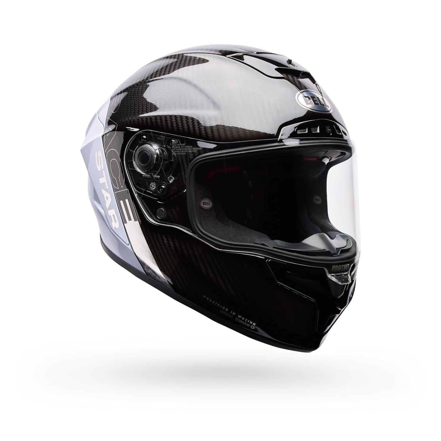 Casco Moto Calle Race Star DLX Flex Strike Blanco/Negro Bell