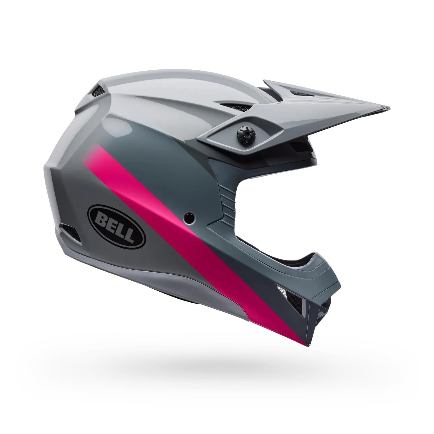 Casco Moto MX-10 Mips Aviator Gris/Rosado Bell