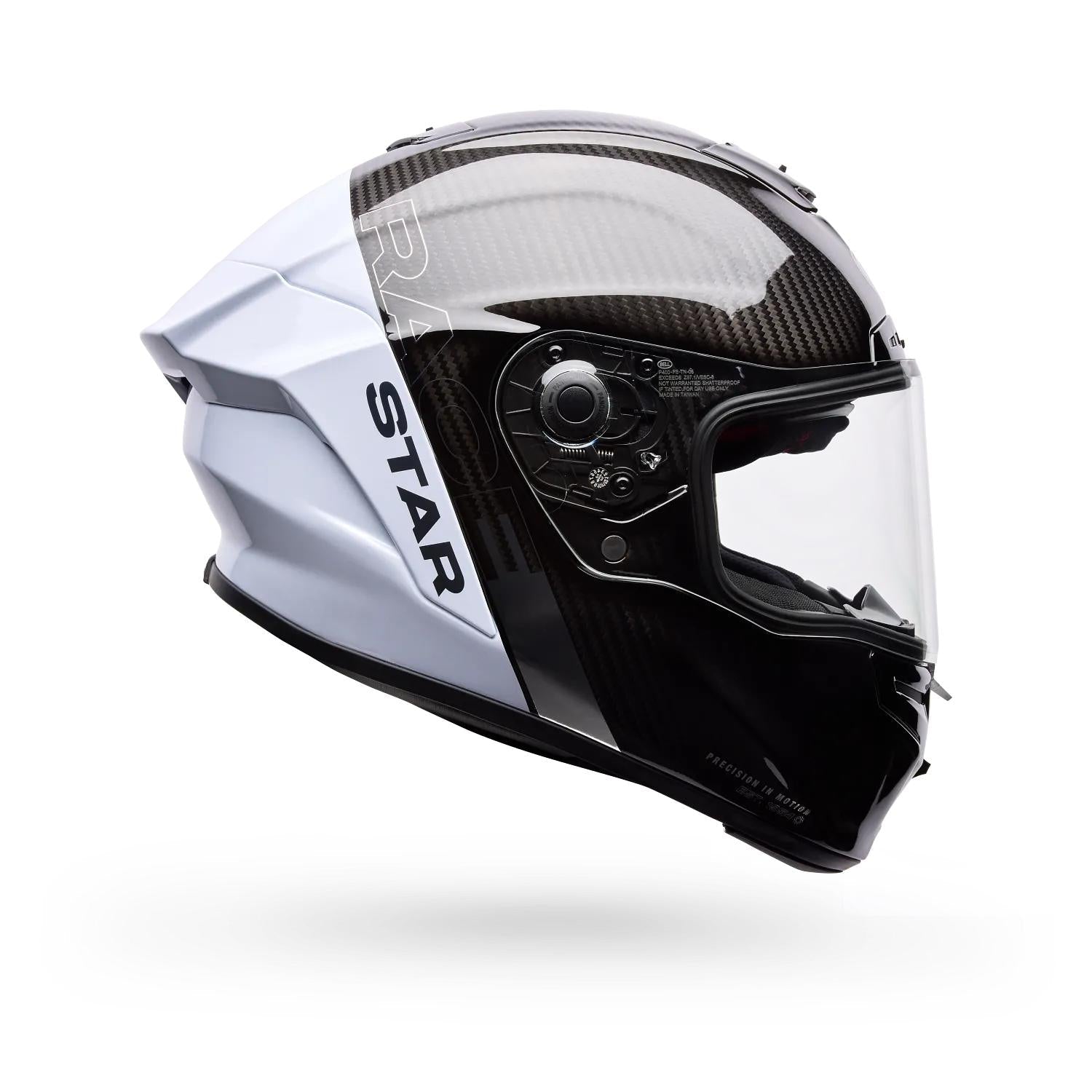Casco Moto Calle Race Star DLX Flex Strike Blanco/Negro Bell