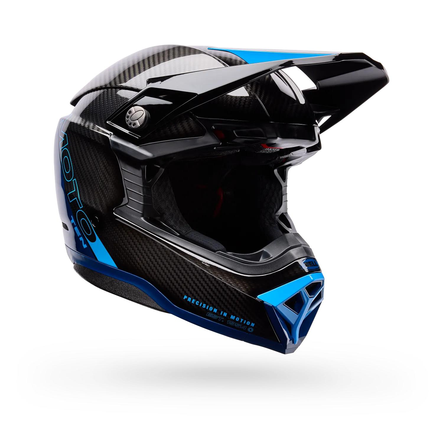 Casco Moto Moto-10 Spherical Strike Azul/Negro Bell