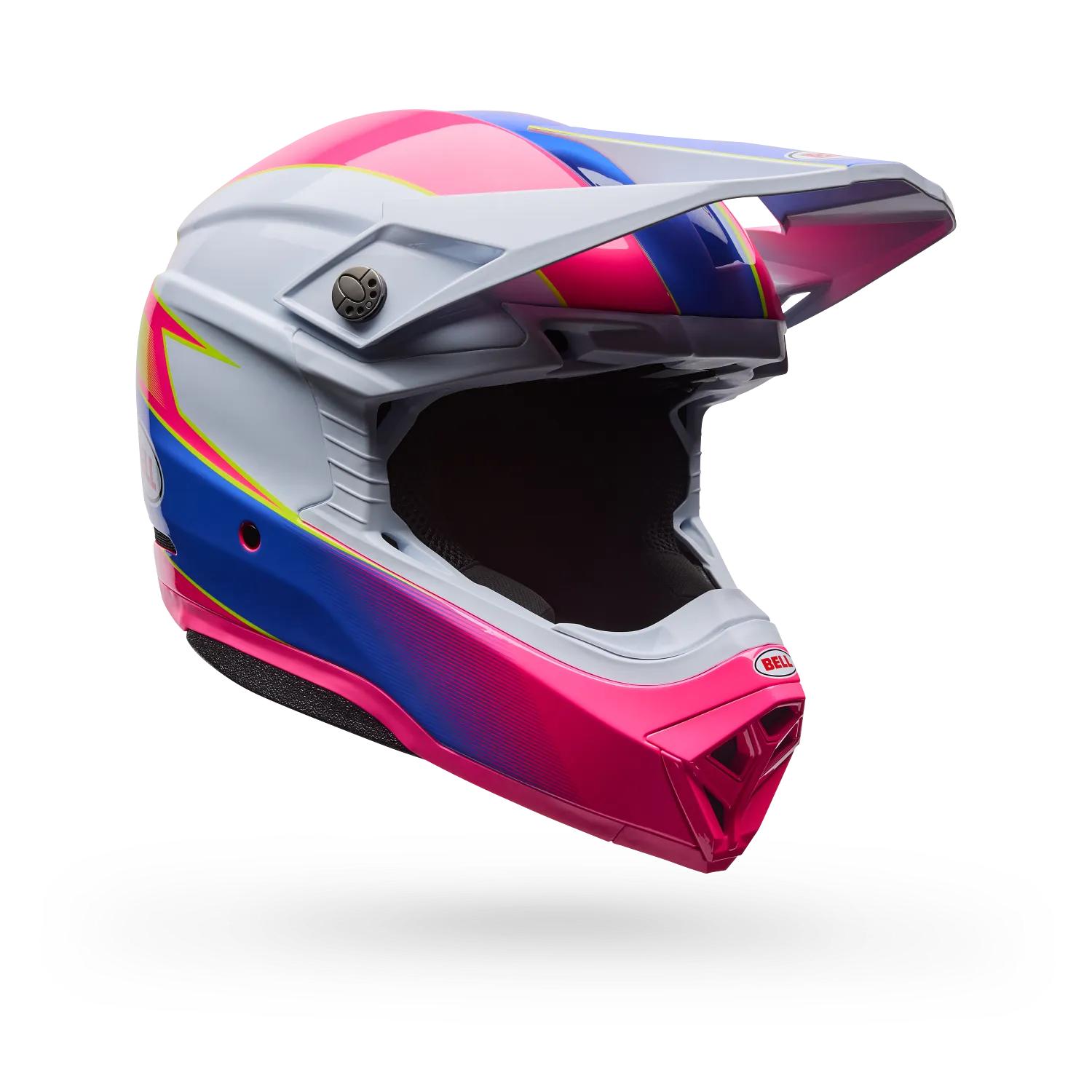 Casco Moto Moto-10 Falcon Mips Blanco/Rosado Bell