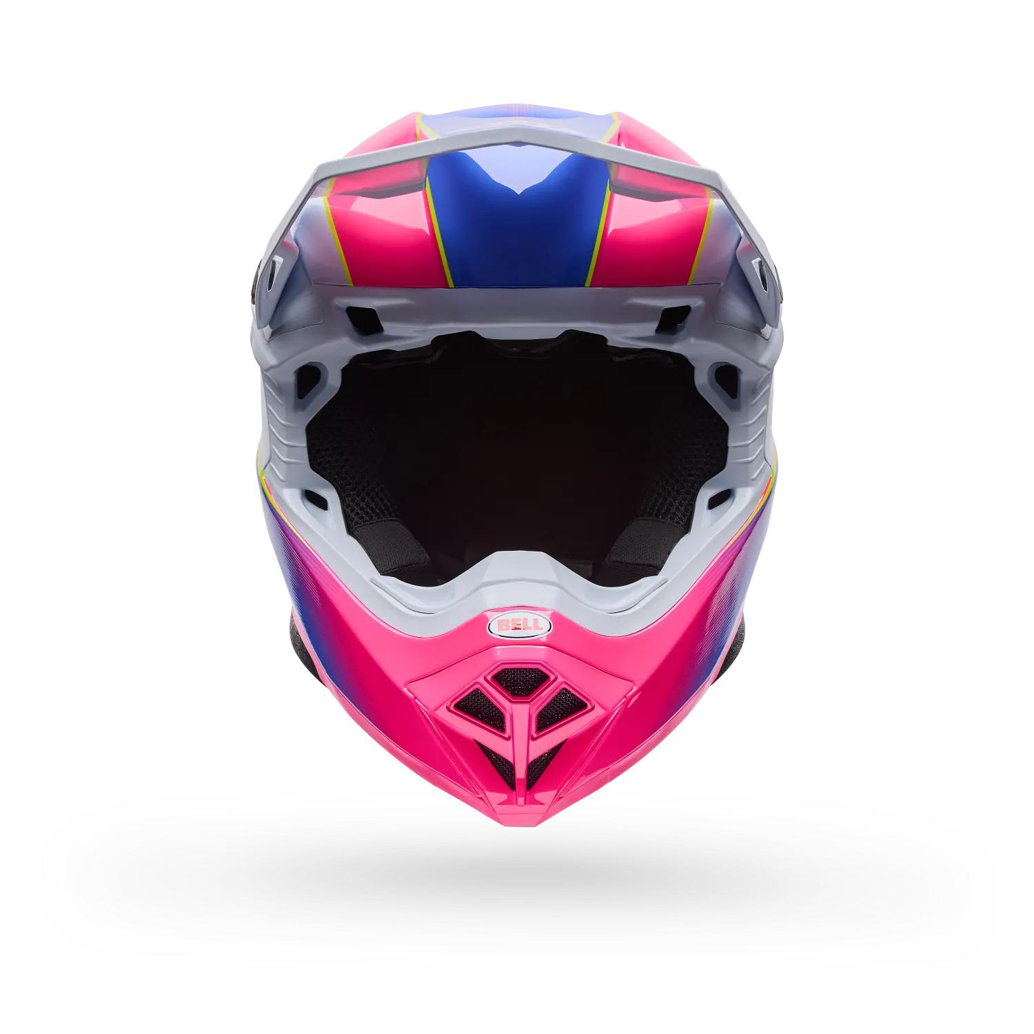 Casco Moto Moto-10 Falcon Mips Blanco/Rosado Bell