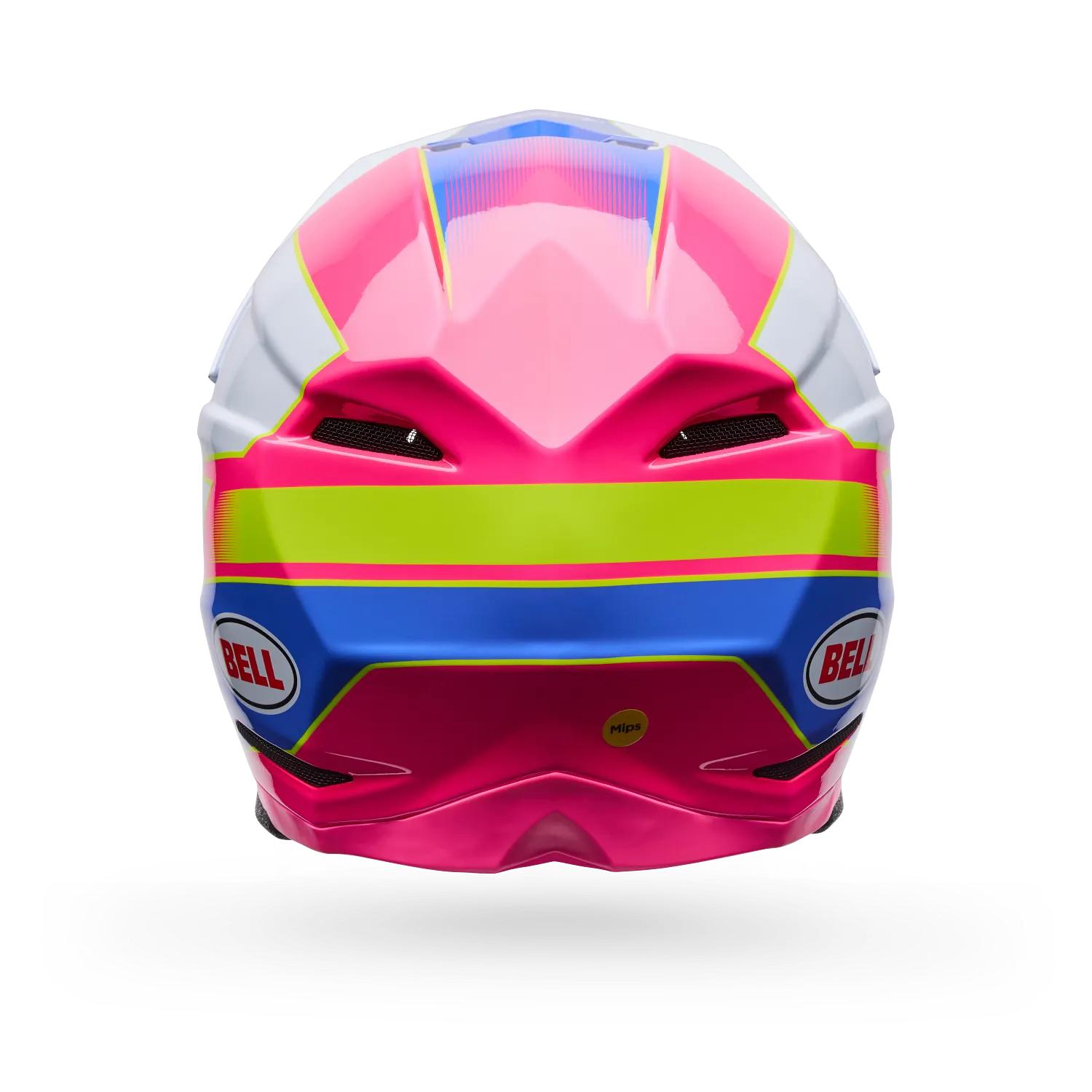 Casco Moto Moto-10 Falcon Mips Blanco/Rosado Bell