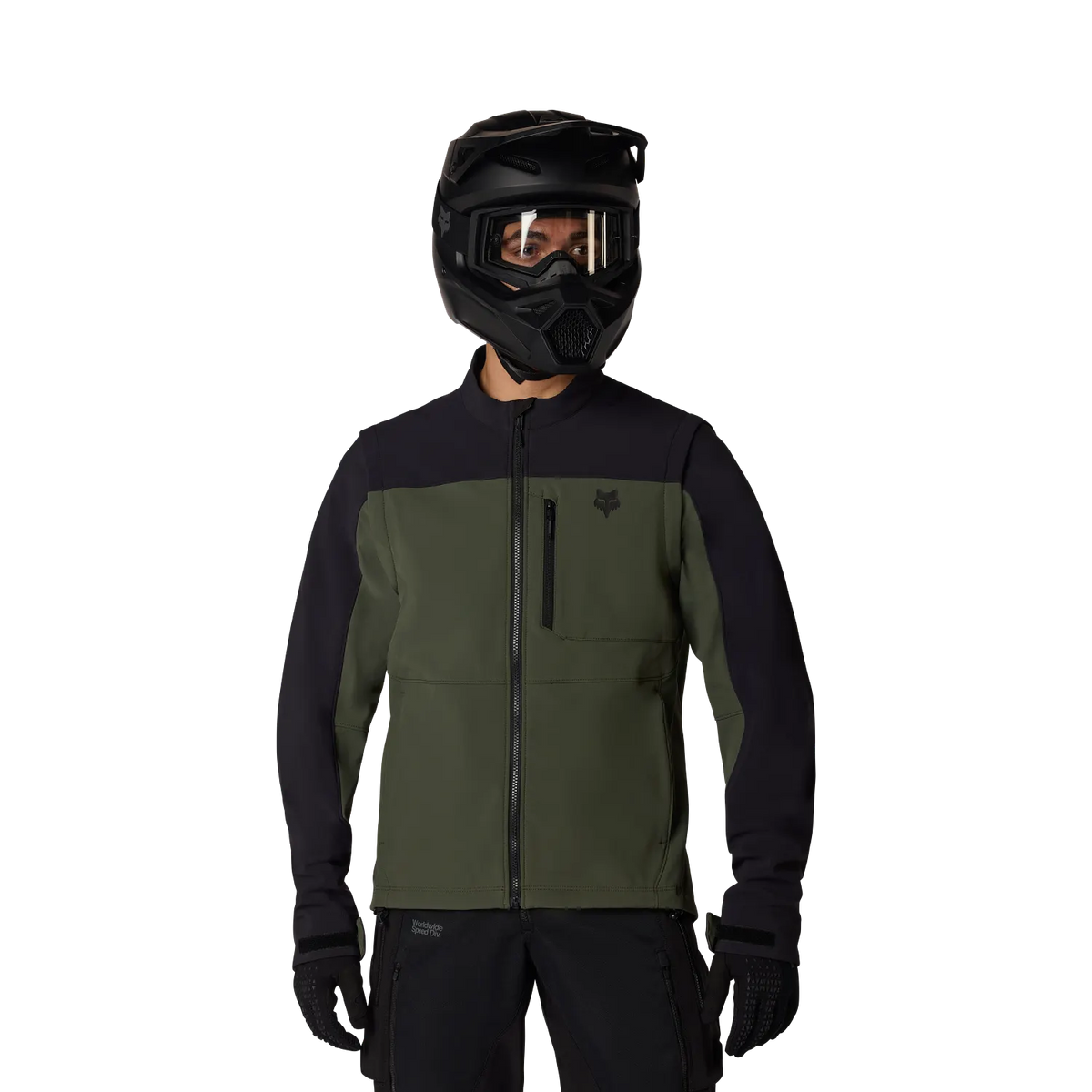 Chaqueta Moto Ranger Softshell Off-Road Verde Fox