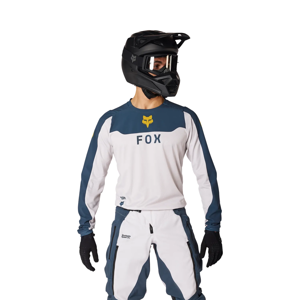 Polera Moto Ranger Off-Road Blanco Crema Fox