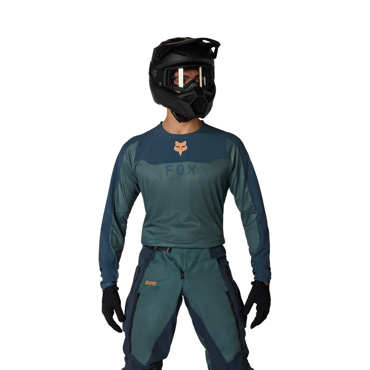 Polera Moto Ranger Off-Road Verde Fox