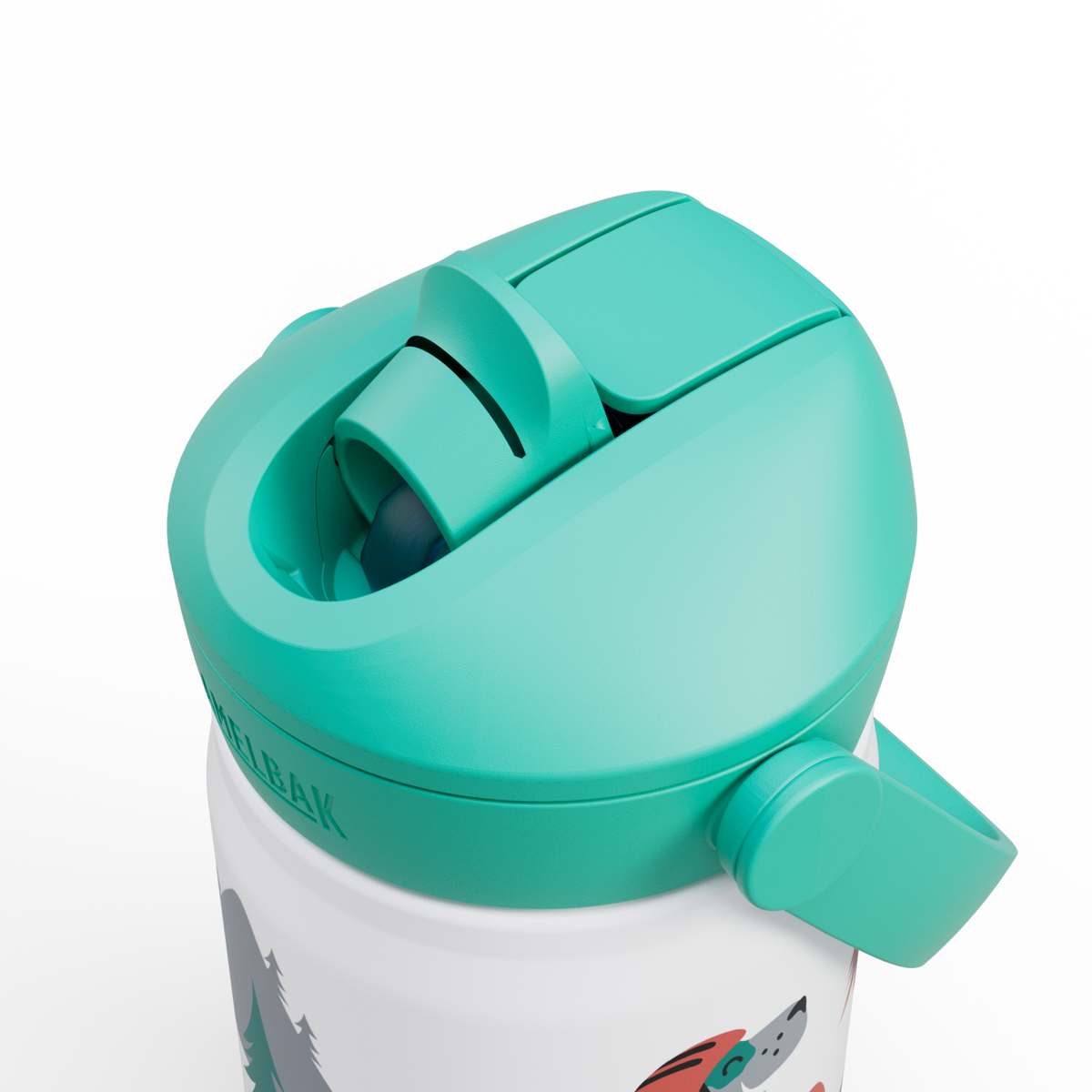 Botella Hidratacion Niño Thrive Flip Straw 350ml Verde Camelbak