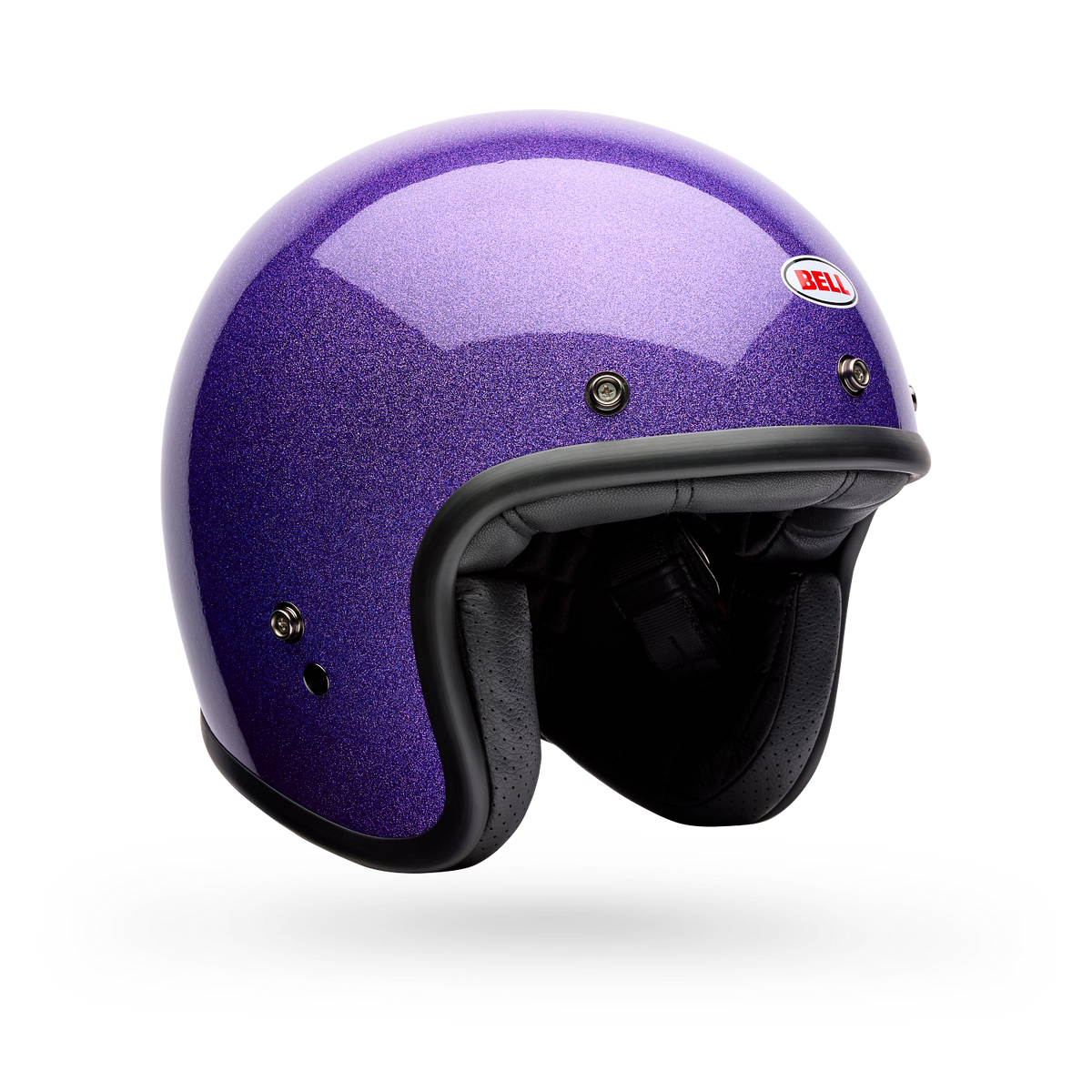 Casco Moto Calle Custom 500 Flake Morado Bell
