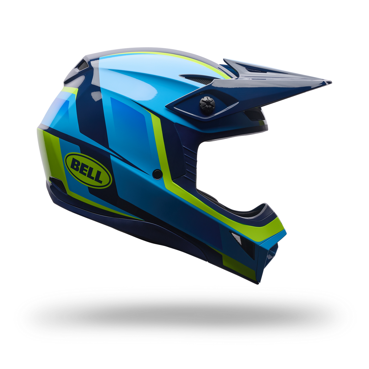 Casco Moto Mx-10 Mips Spiral Azul Vapor Bell