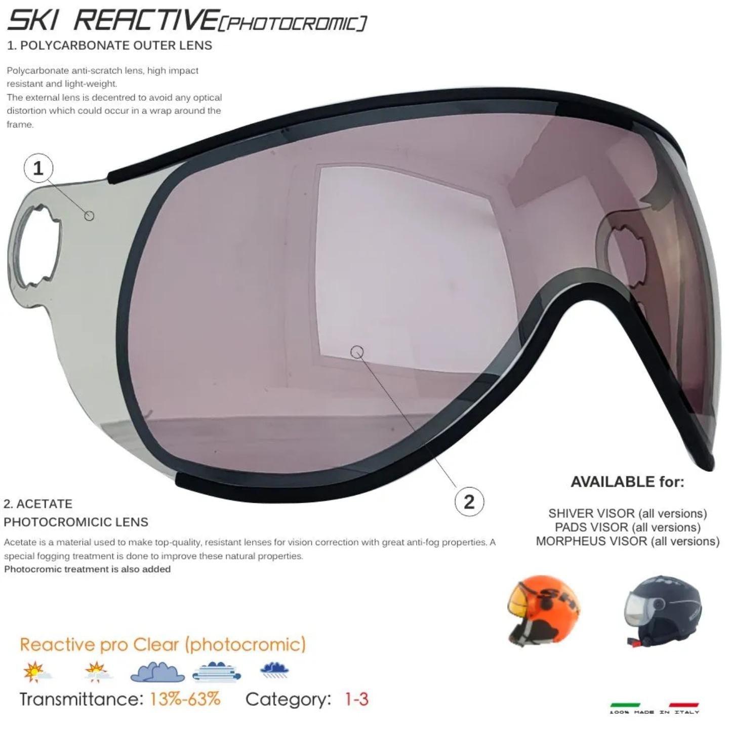 SH+ Visera Casco Clear Fotocromatico