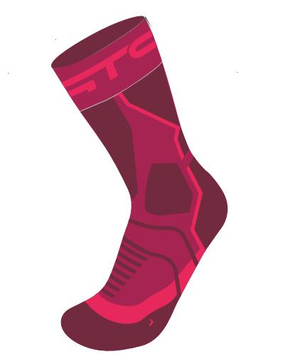 GTS Calcetines de Ski Largo Niños Fucsia