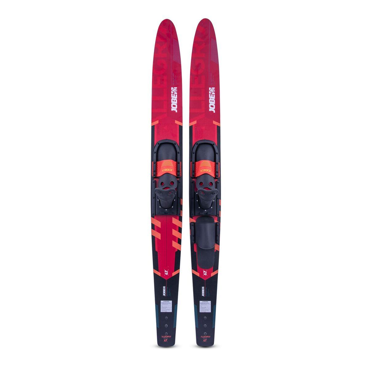 Jobe Par Ski Acuático Allegre 67" Rojo con Fijaciones