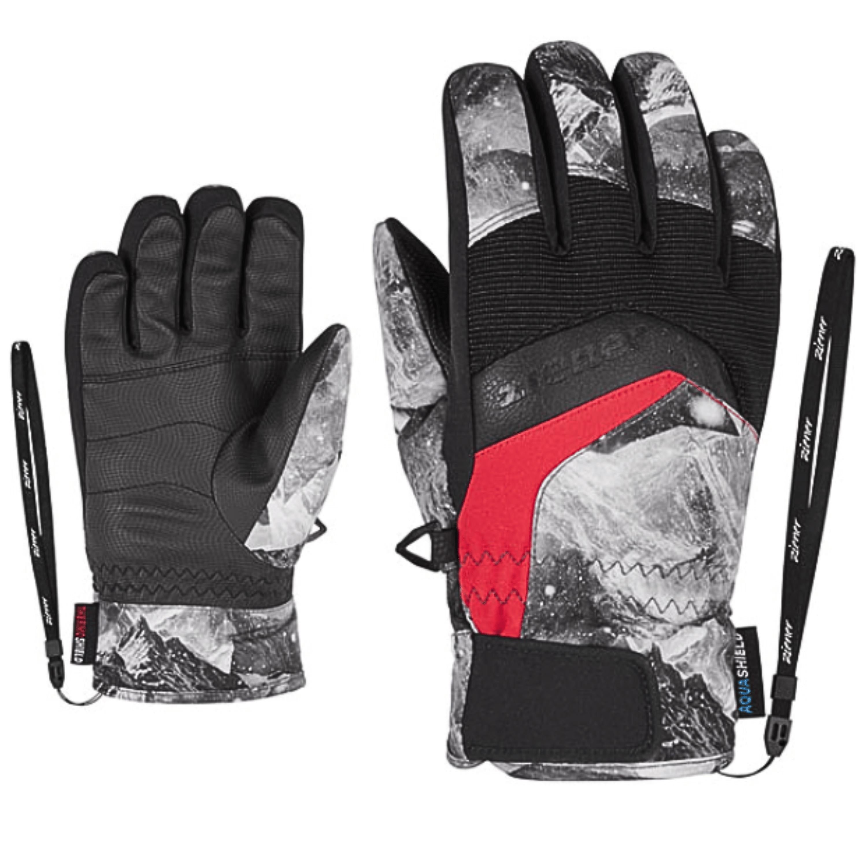 Ziener Guante Labino AS® Junior Grey Mountain Print