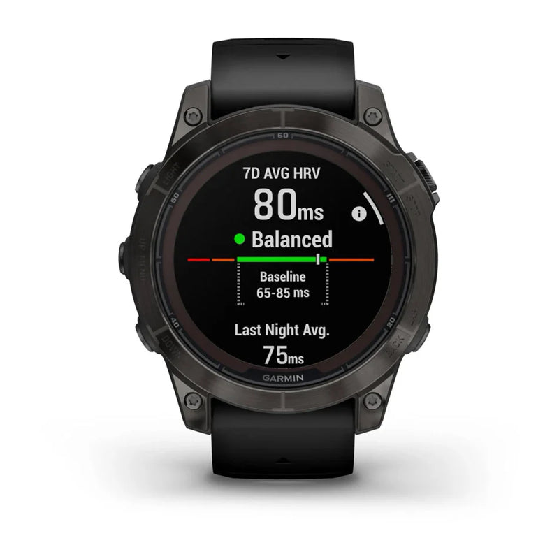 fenix® 7 Pro – Garmin Sapphire Solar, Carbon Gray DLC Titanium with Black Band - Rideshop