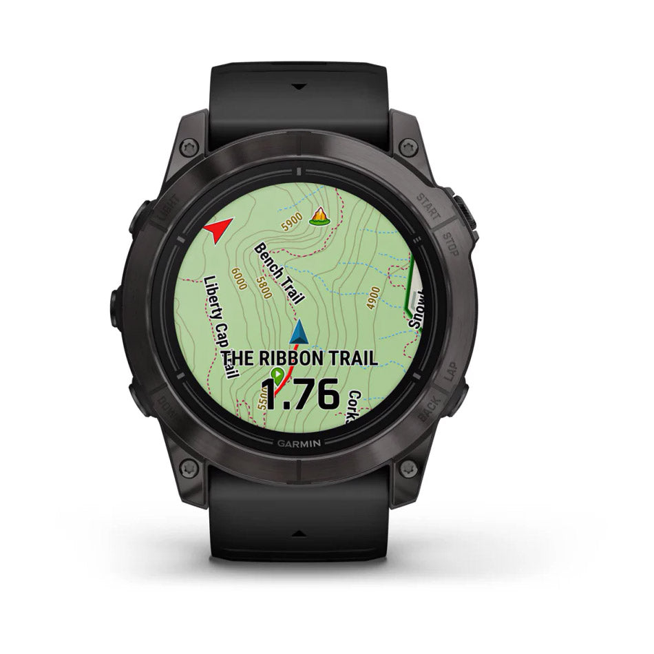 Garmin Epix™ Pro (Gen 2) – Sapphire | 51 mm Carbon Gray DLC Titanium with Black Band - Rideshop