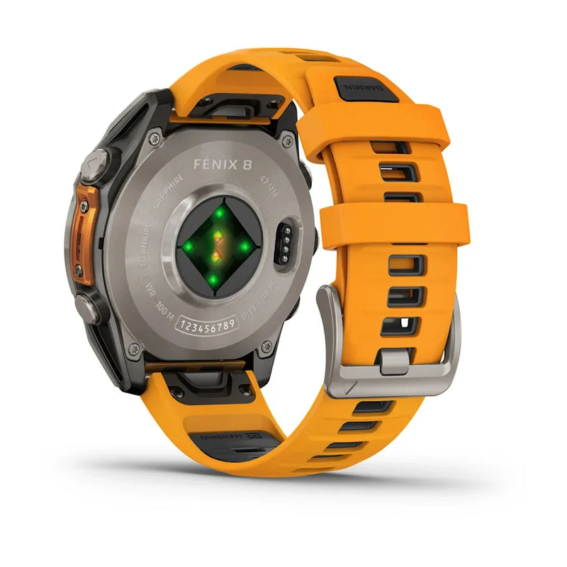 Smart Watch fēnix® 8 Garmin – 47mm Amoled Sapphire Spark Orange - Rideshop