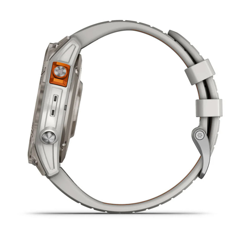 fenix® 7 Pro – Sapphire Solar, Titanium with Fog Gray/Ember Orange Band - Rideshop