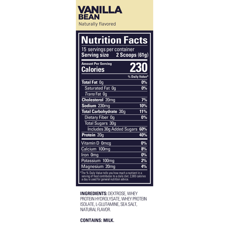 GU Energy Roctane Protein Recovery Drink Mix, Vanilla Bean