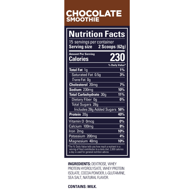 GU Energy Roctane Protein Recovery Drink Mix, Chocolate Smoothie