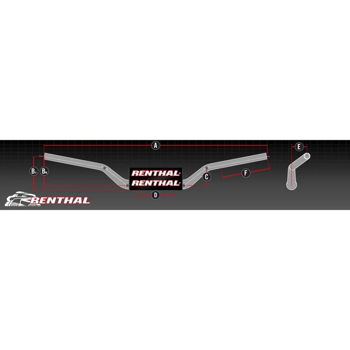 Renthal Manubrio Twinwall 999, 28.6 mm Azul