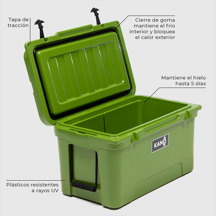 Kano Cooler Rígido San Rafael 65Qt Verde - Rideshop