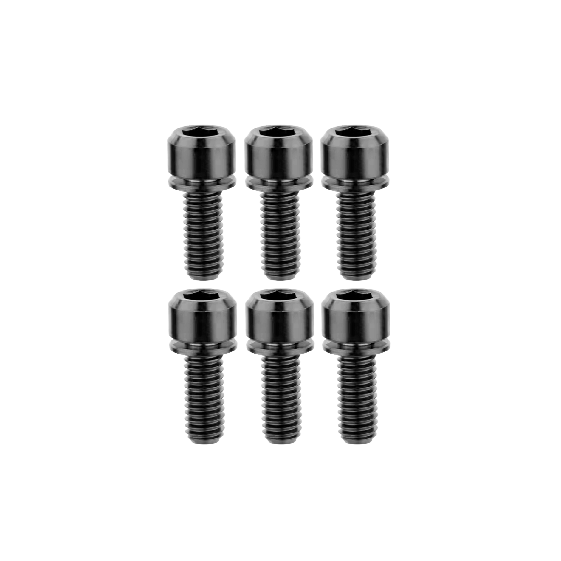 6 black titanium bolts