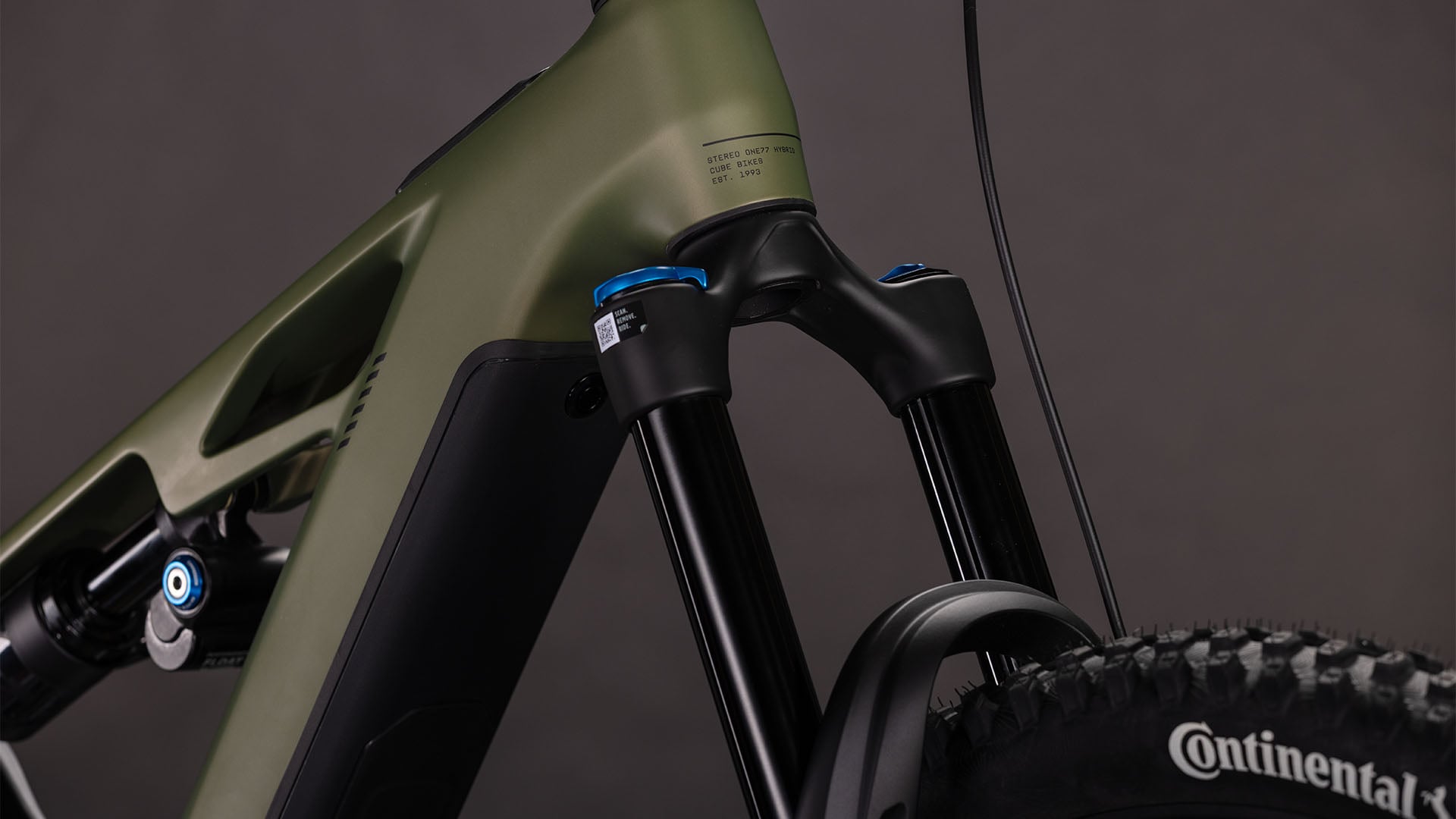 Bicicleta Eléctrica Cube Stereo Hybrid ONE77 HPC TM 800 Reedgreen´n´Matrix