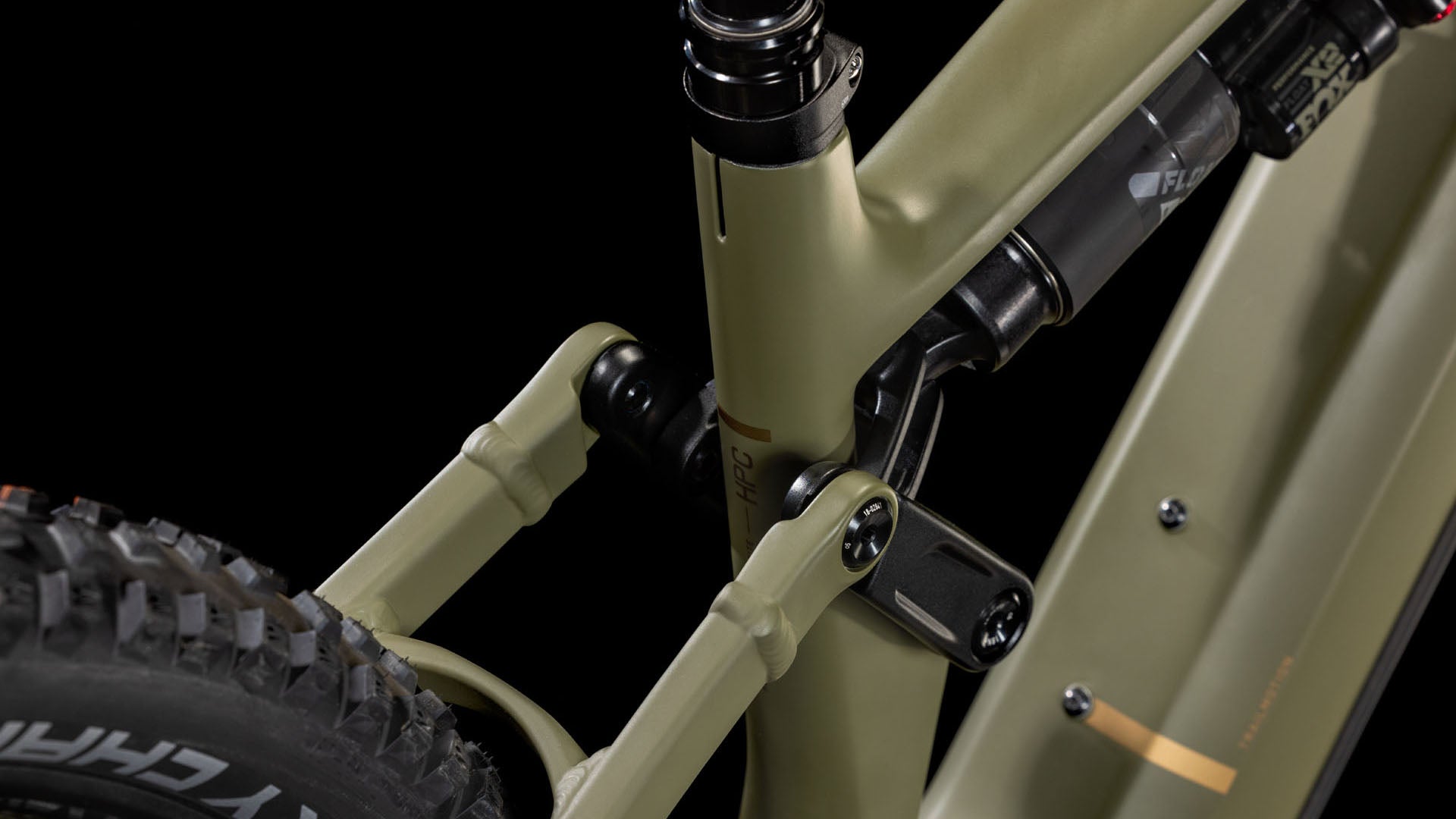 Bicicleta Eléctrica Cube Stereo Hybrid ONE77 HPC TM 800 Dustyolive´n´gold