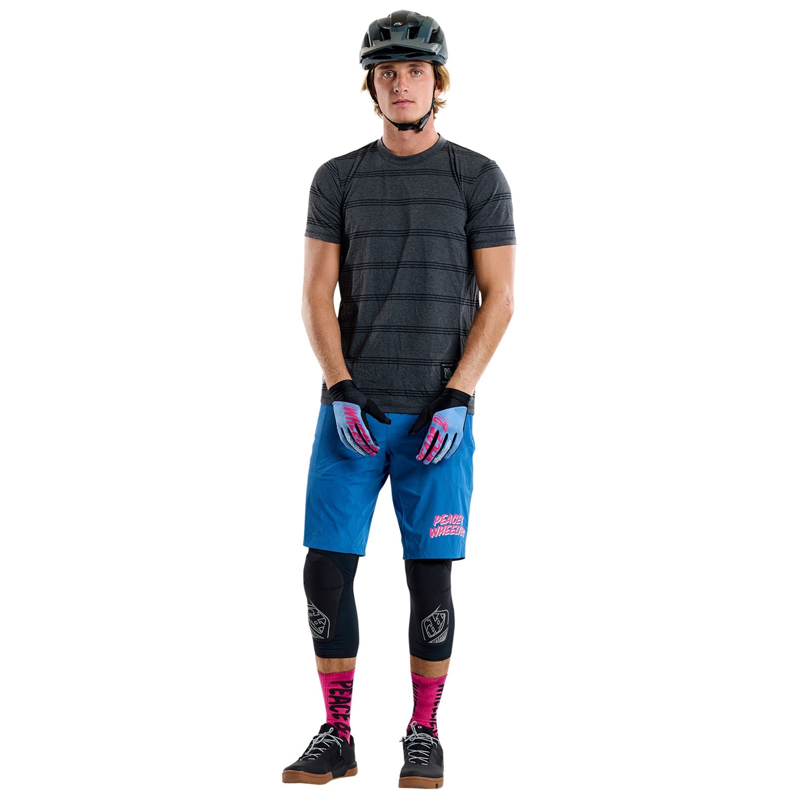 Skyline Short Sleeve Ride Tee Washed Out Dark Cloud