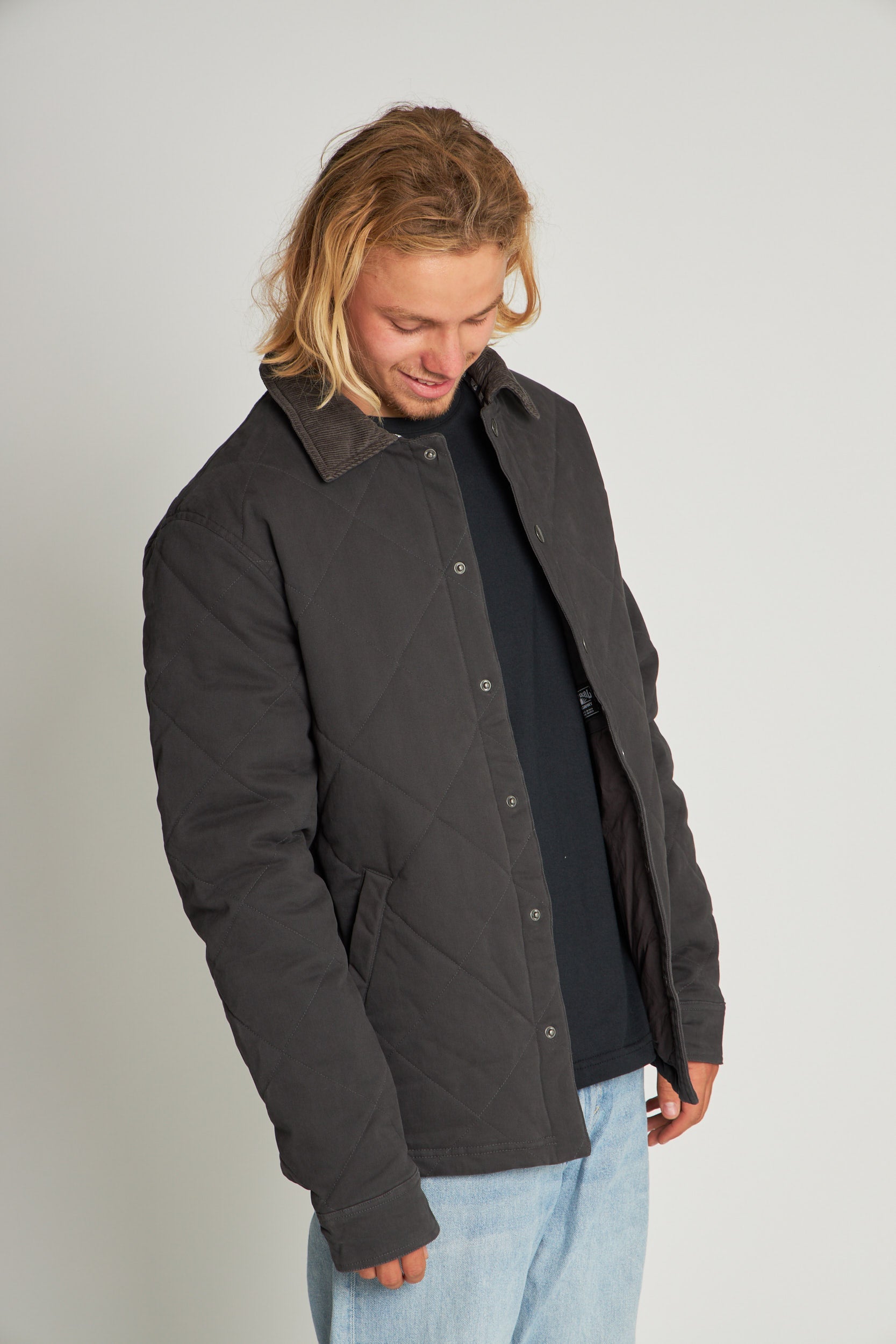 Chaqueta Gris Hombre Canvas Basket