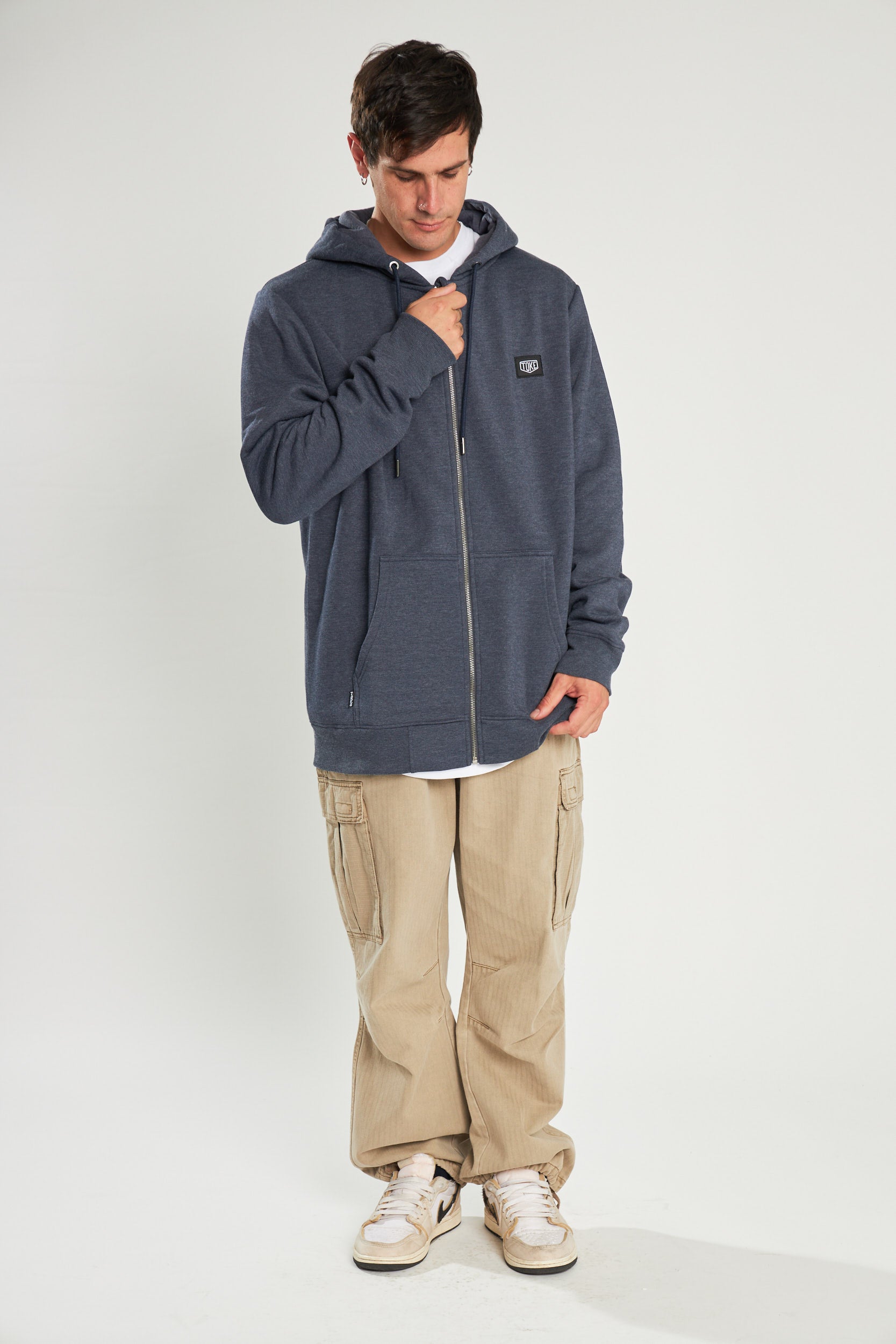 Poleron Azul Con Cierre