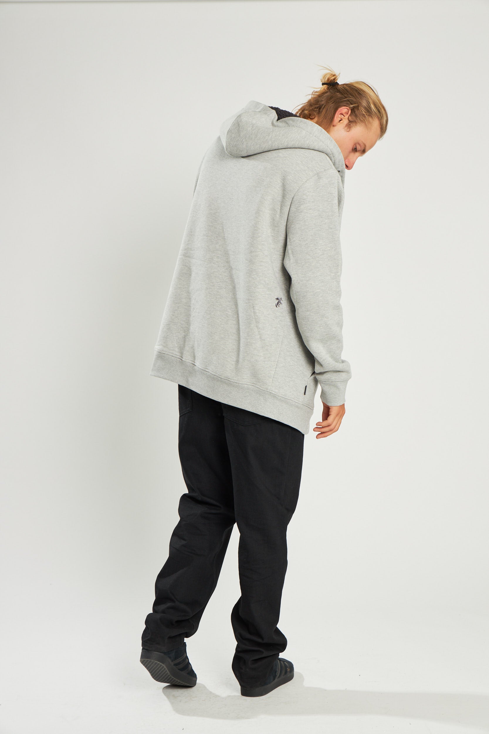 Poleron Gris Con Cierre Hombre Sherpa