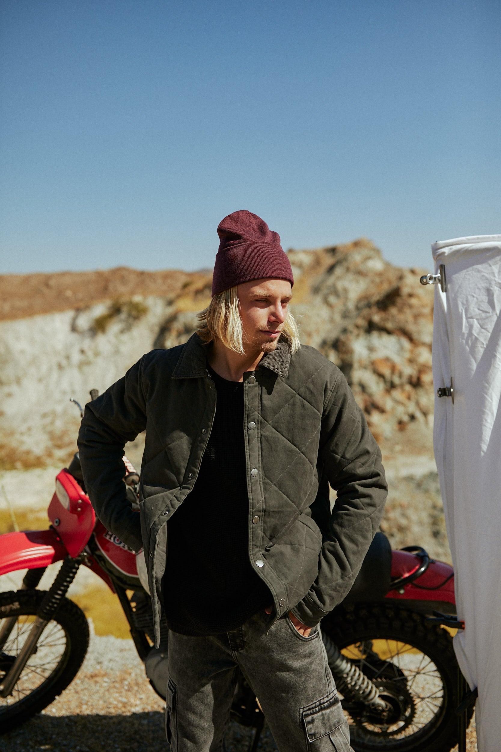 Chaqueta Gris Hombre Canvas Basket