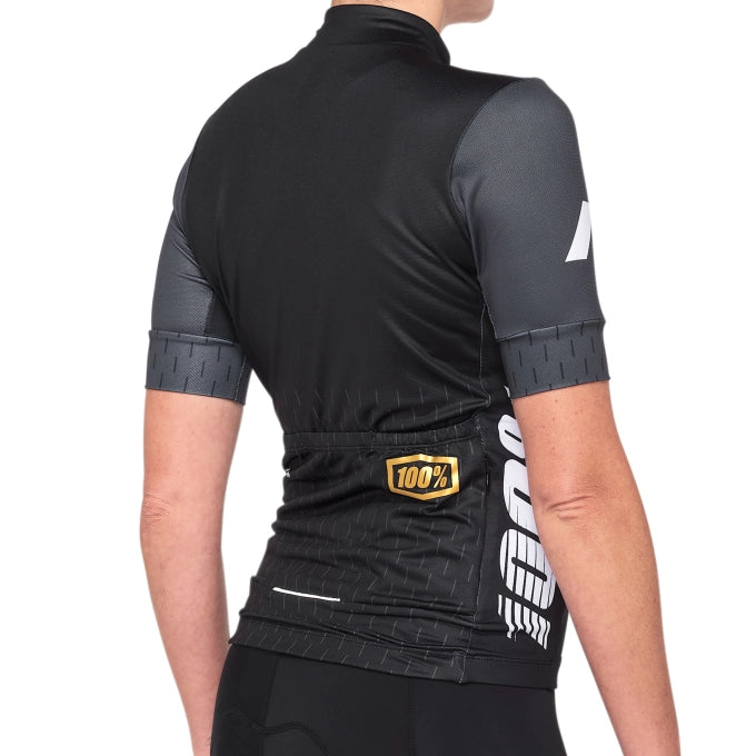 100% Tricota Exceeda Mujer Short Sleeve Black/Charcoal - Rideshop