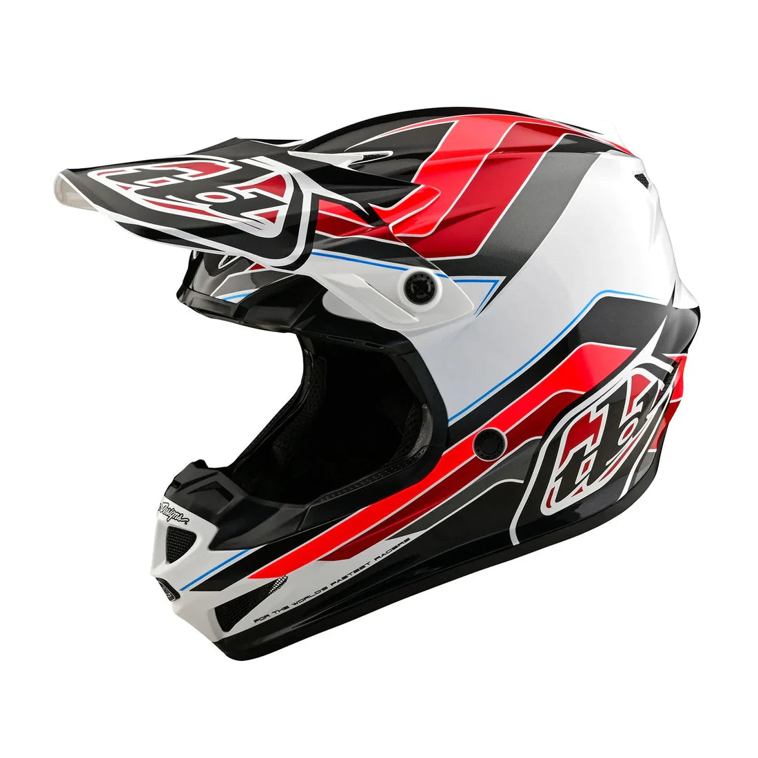 Troy Lee Designs Casco Moto Para Niño SE4 Polyacrylite Block Charcoal / Red