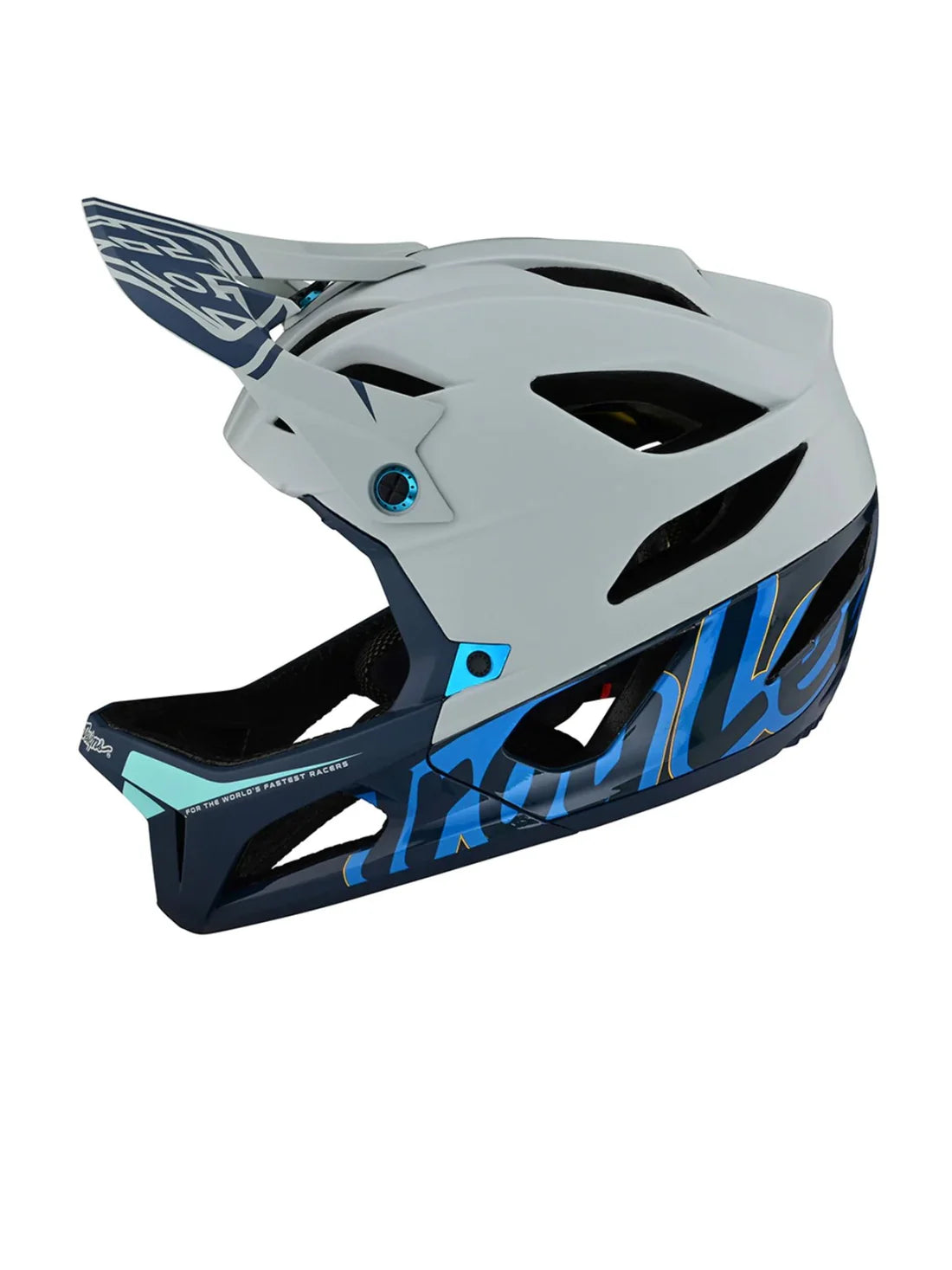 Troy Lee Designs Casco Stage Signature Gris/Azul
