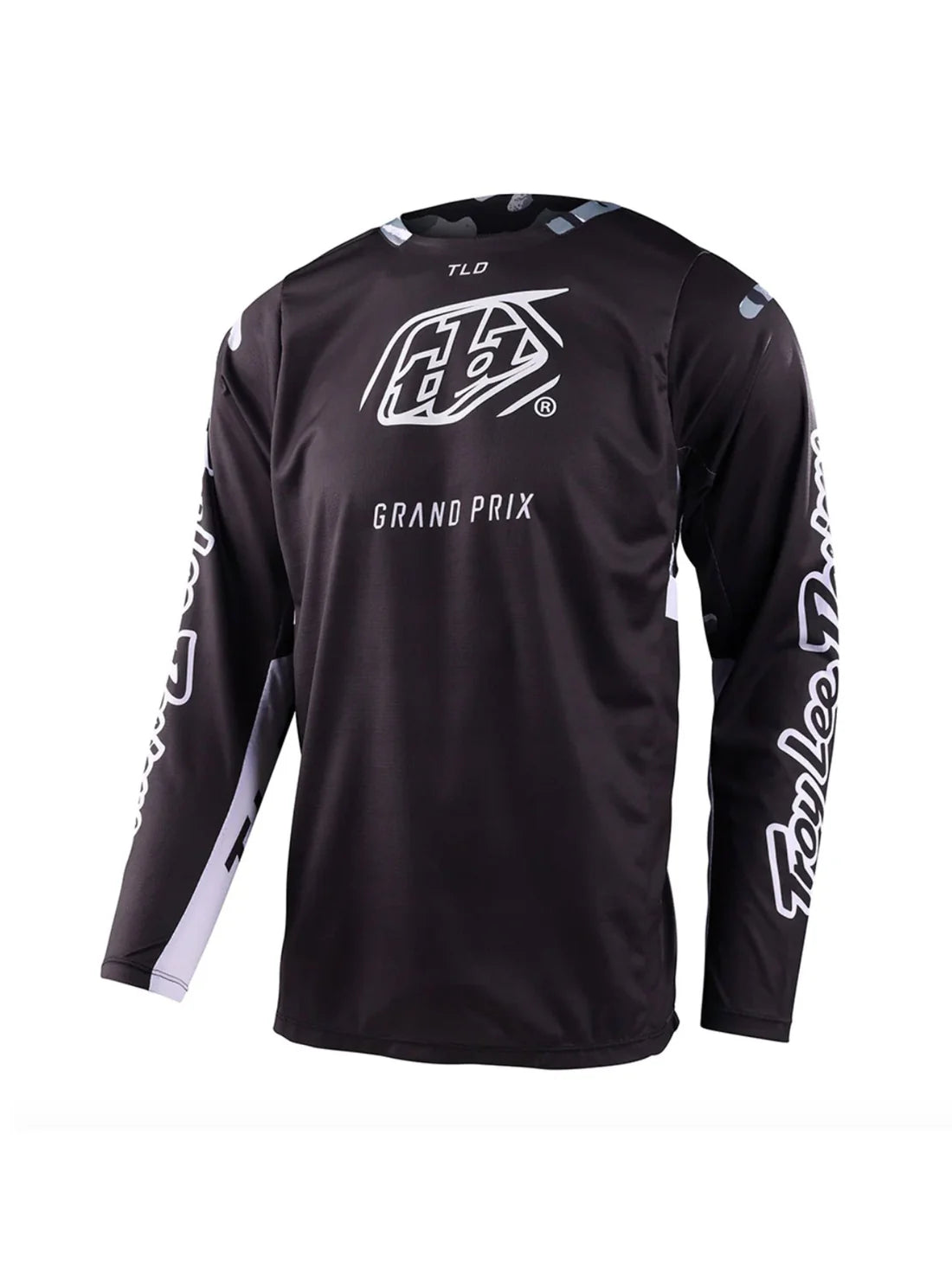 Troy Lee Designs Polera de Moto GP Pro Blends Camo Negro / Blanco