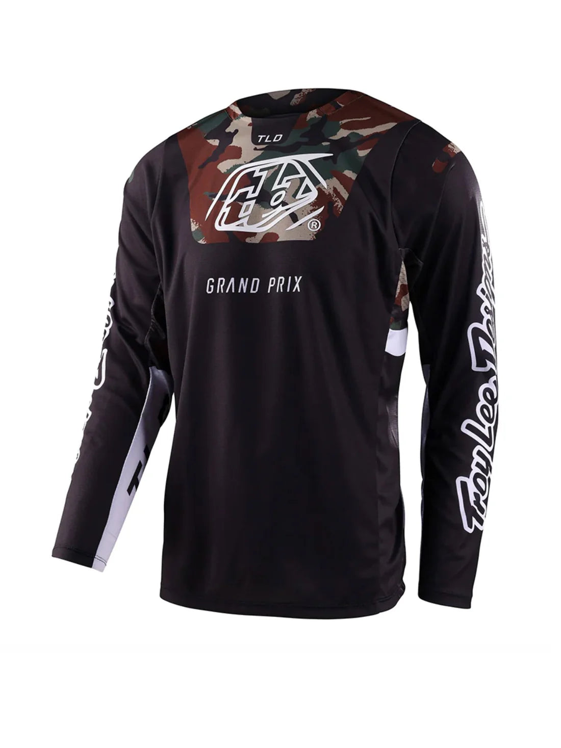 Troy Lee Designs Polera de Moto GP Pro Blends Camo Negro / Verde