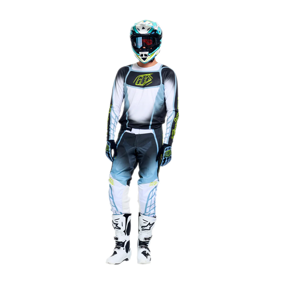 Troy Lee Designs Polera de Moto GP Pro Framework Crabon / Gray