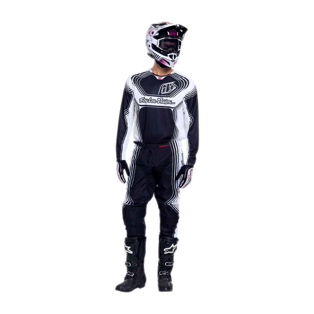 Troy Lee Designs Polera de Moto GP Pro Streamline Black / White