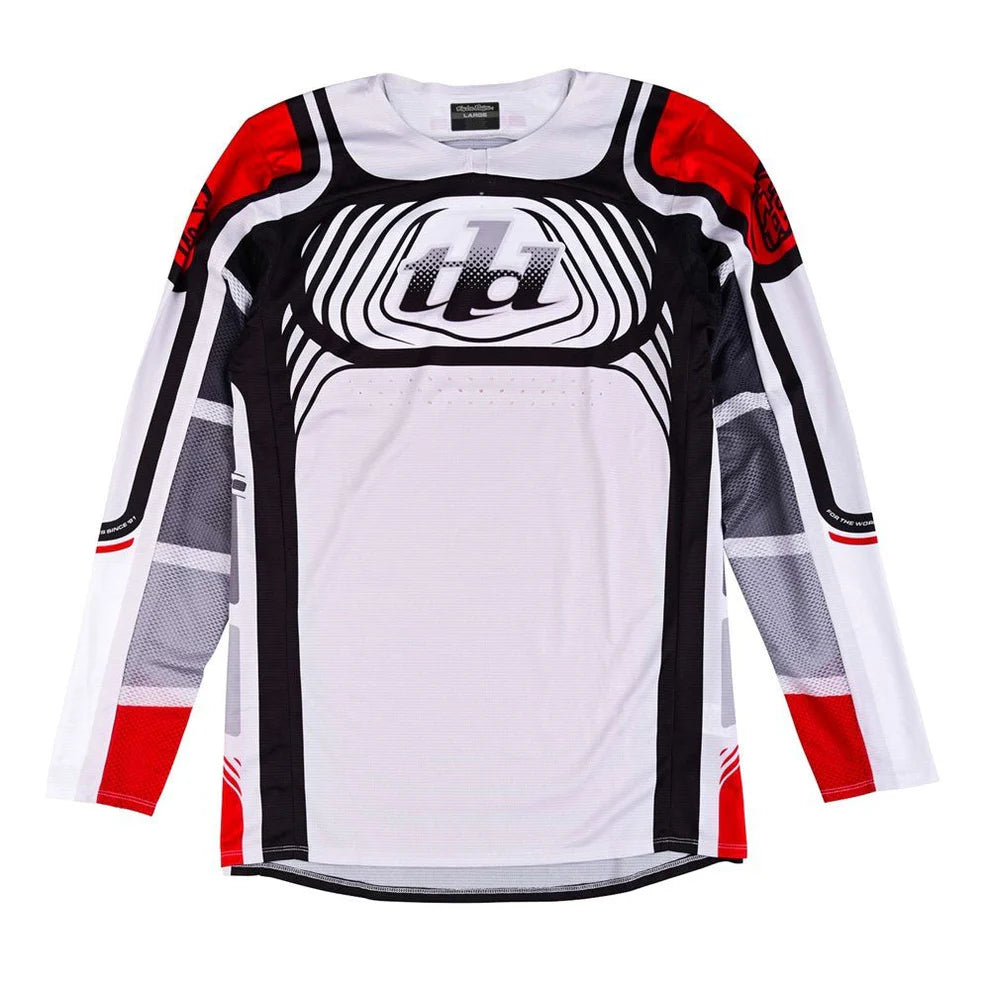 Troy Lee Designs Polera SE Pro Wavez Off Blanca Roja