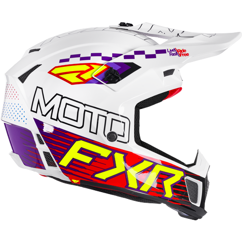 Casco Fxr Clutch Race Div Mx White/Purple/Red