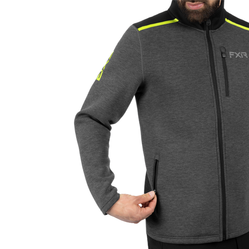 Poleron Fxr M Altitude Tech Zip-Up Asphalt/Hi-Vis