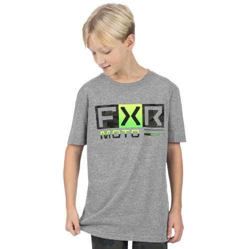 Polera FXR Niño Premium T-Shirt 24 Grey Heather/Army Camo