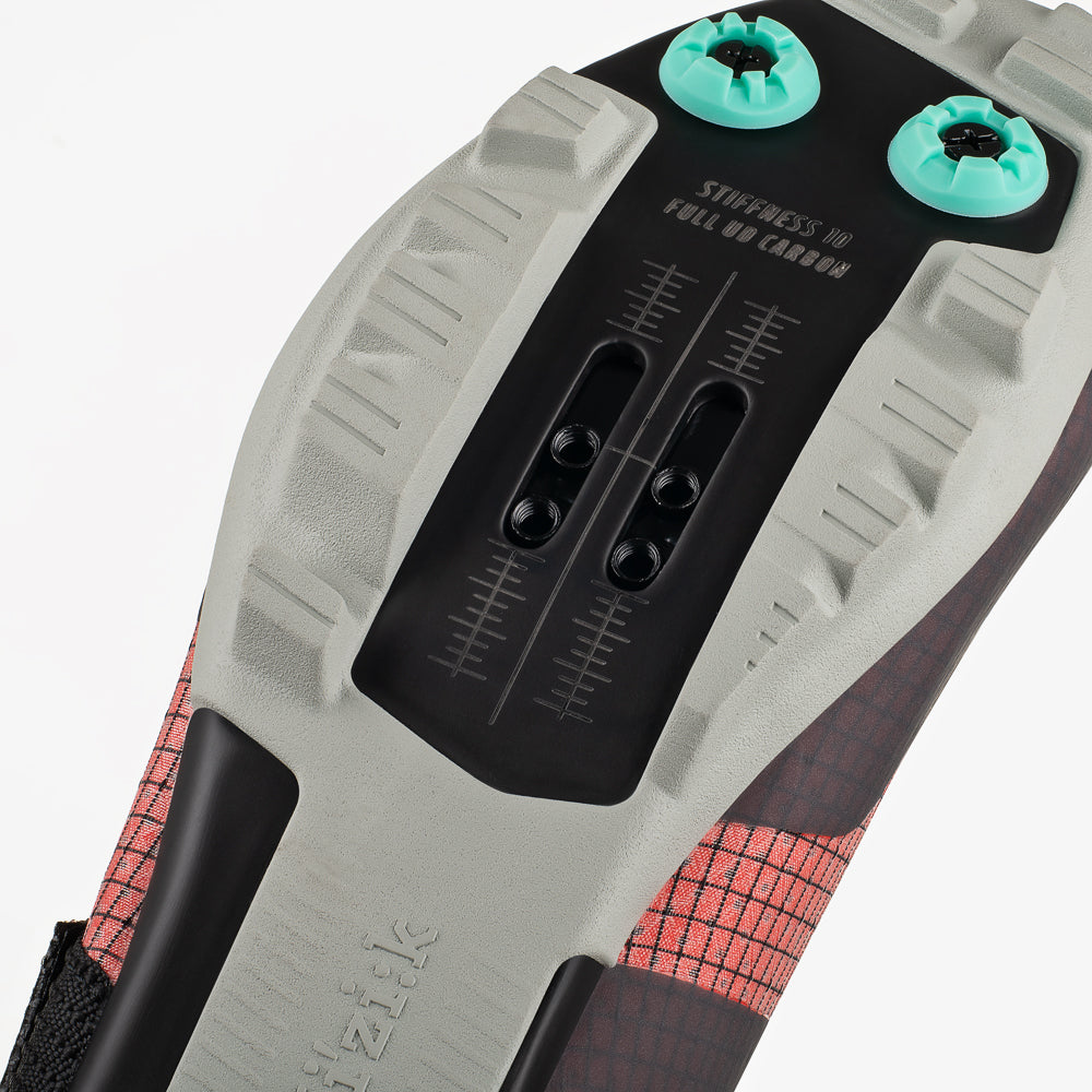 FIZIK Zapatillas de Bicicleta Vento Ferox Carbon | Rojo-Turquesa