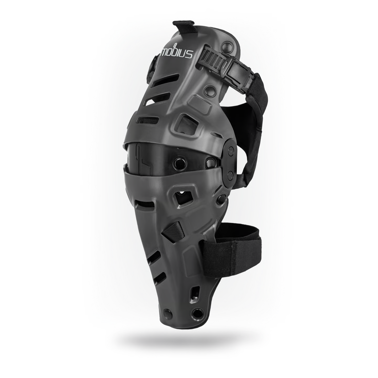 Rodillera Articulada Mobius X8H Hybrid Storm Grey - Motocross Enduro MTB